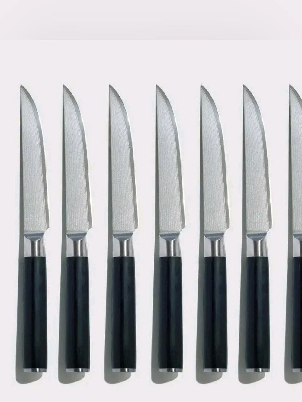 NEW! Quince- Essentials Japanese Damascus Steak Knife Set Of 8! (Z8)